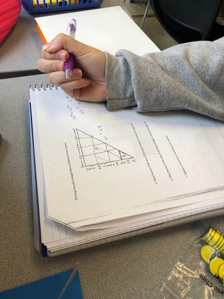 drwsalem's tweet photo. "I am not doubting your answer, but I need to see it to be sure" is what one PST told her group while exploring fractions concepts in class today with square tiles, colored counters, tangrams, and cuisenaire rods. I have amazing @UofM_ELED  students. #mathisfun #mathEd https://t.co/jlBc0c6ULo