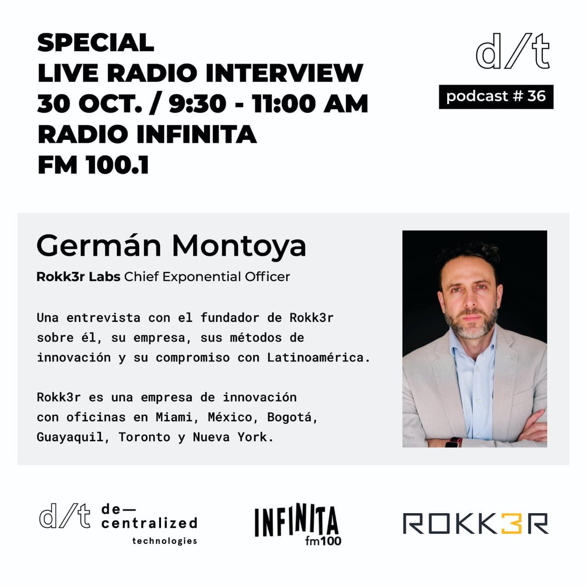 SimpleICO's tweet image. Special guest @G3rm4nn, founder of @rokk3r_inc tomorrow at @decentral_tech Podcast! 🔥

Tune in at @InfinitaFM