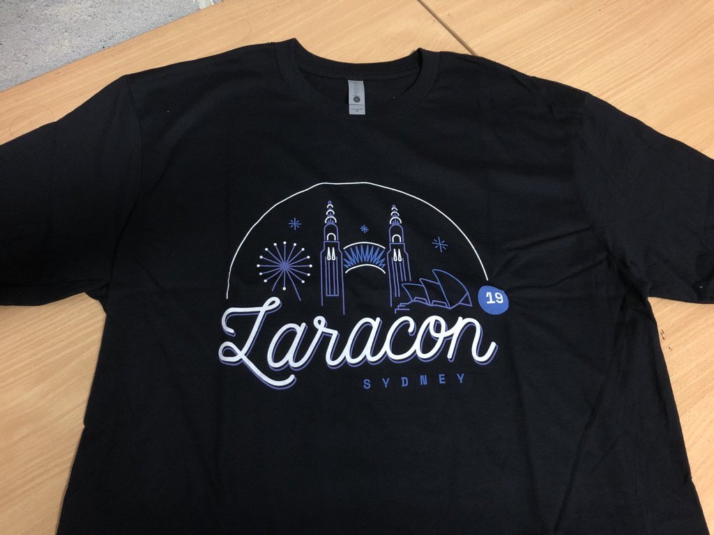 Thanks again to @nolveraa for the great #LaraconAU shirt design this year!