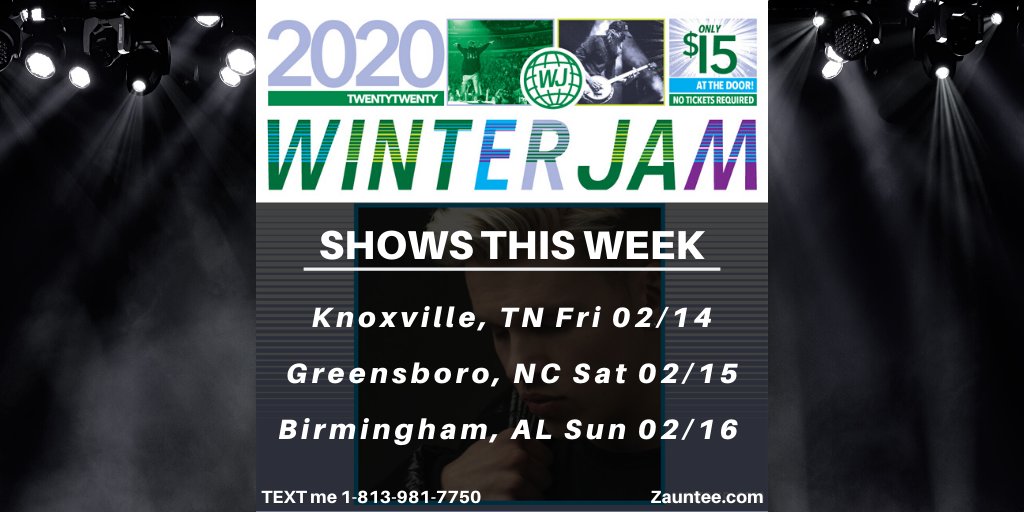 Zauntee's tweet photo. SHOWS THIS WEEK!
Knoxville, TN Fri 02/14
Greensboro, NC Sat 02/15
Birmingham, AL Sun 02/16
#Zealots make sure 💯you TEXT me 📲1-813-981-7750 so we can meet up at #WinterJam or tap here📲==>> https://t.co/mHTyH4vtQ5 <<== 👀🥶🛡🛡🛡#ZealotGang all day! #LiveTheRevolution #ZealotWay https://t.co/sM7ug77Uro