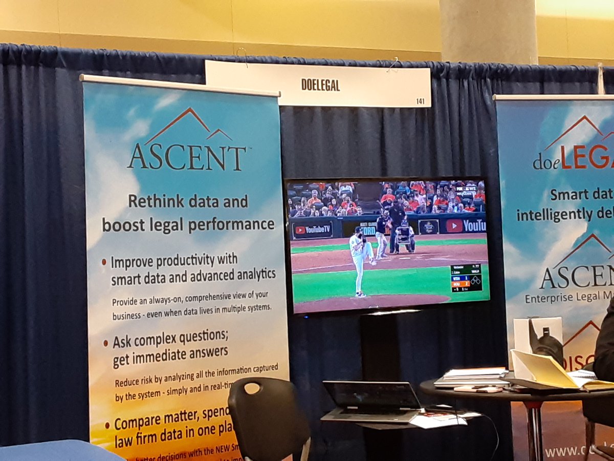 MLH860's tweet photo. @ConsilioGlobal @OnitApps @doelegal is smart to play to the crowd tonight.  #ACCAM19 #WorldSeries2019 #GoNats https://t.co/bivGoJ2gpF