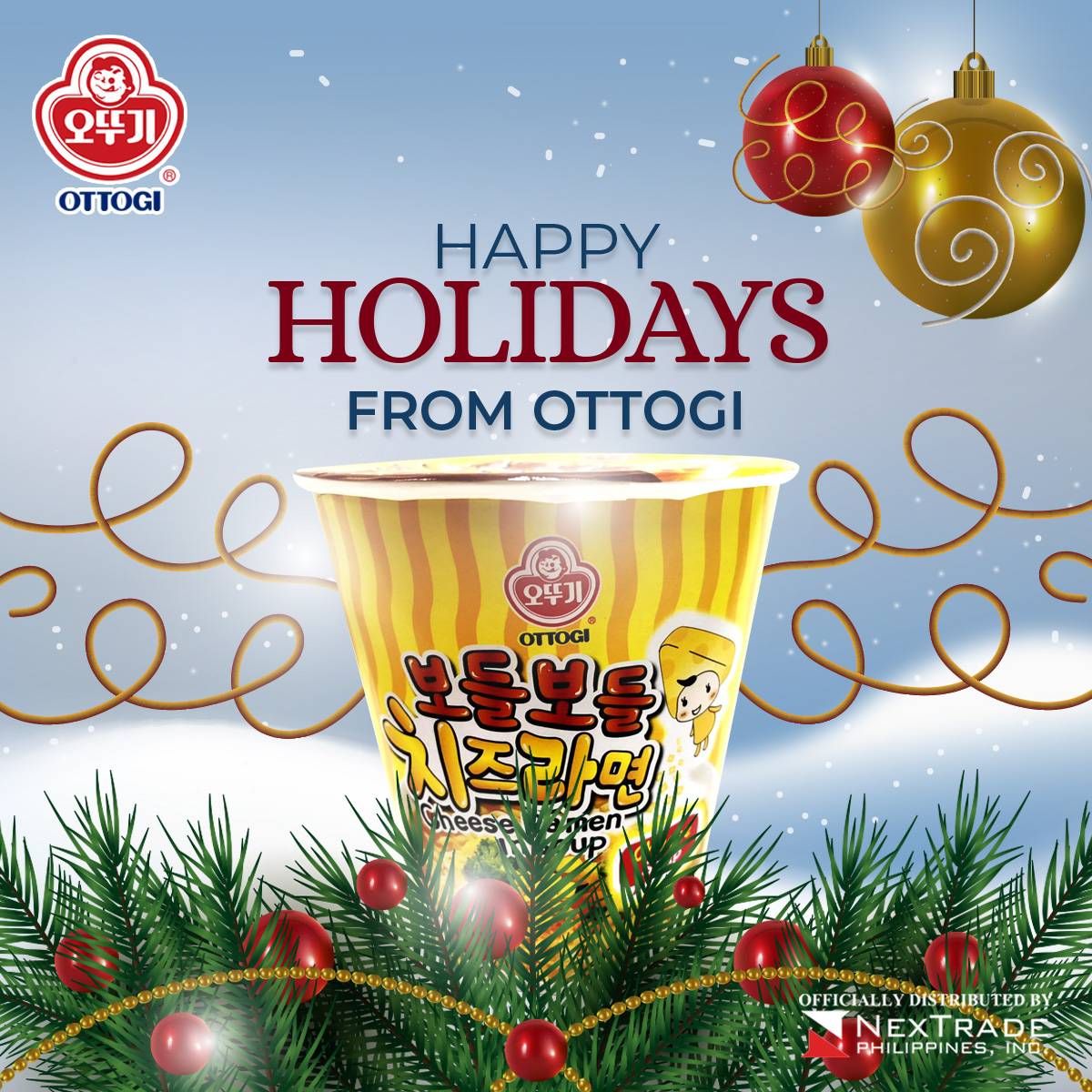 ottogiph's tweet image. Happy Holidays from Ottogi to you! Get your favourite 🧀Ottogi Cheese Ramyun🧀 10% off at Holiday Feast Price Off Promo 

#OttogiPH
#NextradePH
#OfficiallyDistributedByNextradePH