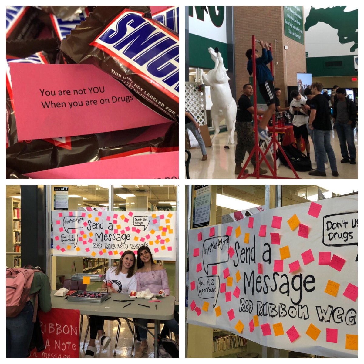 kingstudentco's tweet image. Red Ribbon Week at #OurKINGdom #SendAMessage #ItsNotAGame @RKHSKingTeam @TASC_StuCo @NatStuCo @redribbonweek