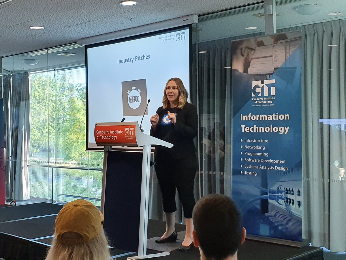AustCyber Innovation Node Canberra (@cbrnode) on Twitter photo Another fabulous @Canberra_CIT #cybersecurity and #ICT industry event to bring students together with their future employers and mentors. Shout out to <a href="/Daniel_Holman/">Dan Holman</a> CEO <a href="/WorldStack/">Worldstack</a> for a rousing pitch that saw him inundated with questions! #cyberskills #TeamCanberra Another fabulous @Canberra_CIT #cybersecurity and #ICT industry event to bring students together with their future employers and mentors. Shout out to <a href="/Daniel_Holman/">Dan Holman</a> CEO <a href="/WorldStack/">Worldstack</a> for a rousing pitch that saw him inundated with questions! #cyberskills #TeamCanberra
