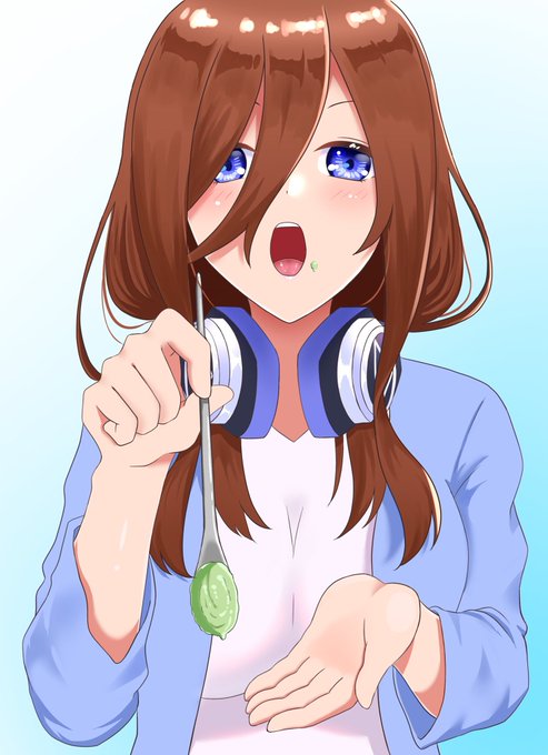 西脇るい_イラスト頑張るさんがTwitterに投稿した中野三玖(五等分の花嫁)のイラスト。