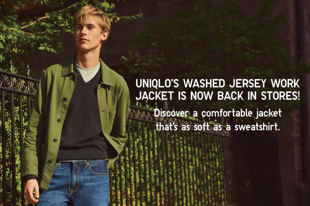 men washed jersey work jacket