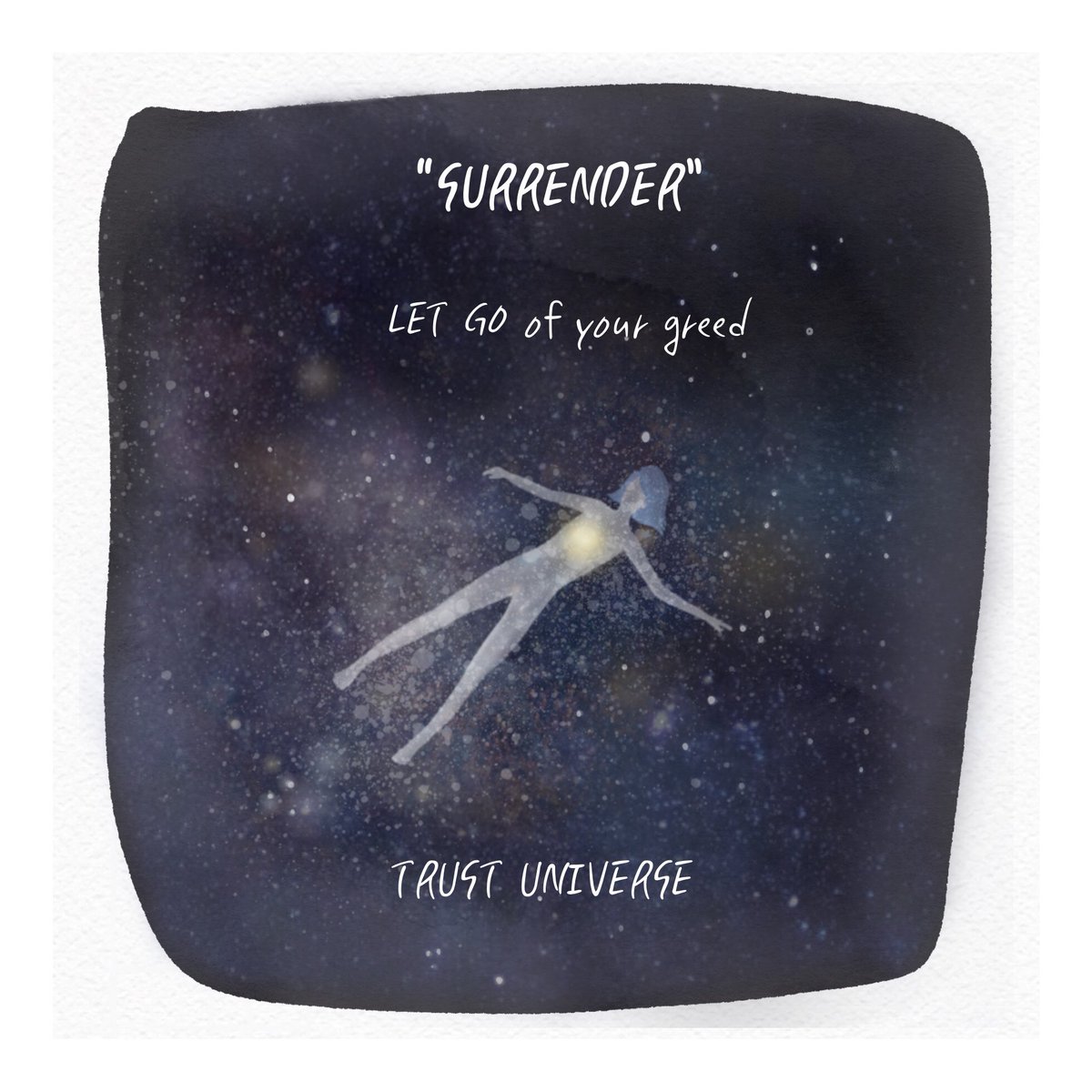 dialogue_w's tweet photo. Surrender to the Universe. #letgo #surrender #trust #greed  #Universe #quotes #illustration #방하 #집착 #내려놓기 #욕심#벗어나기 https://t.co/Aw9tkDSo0e