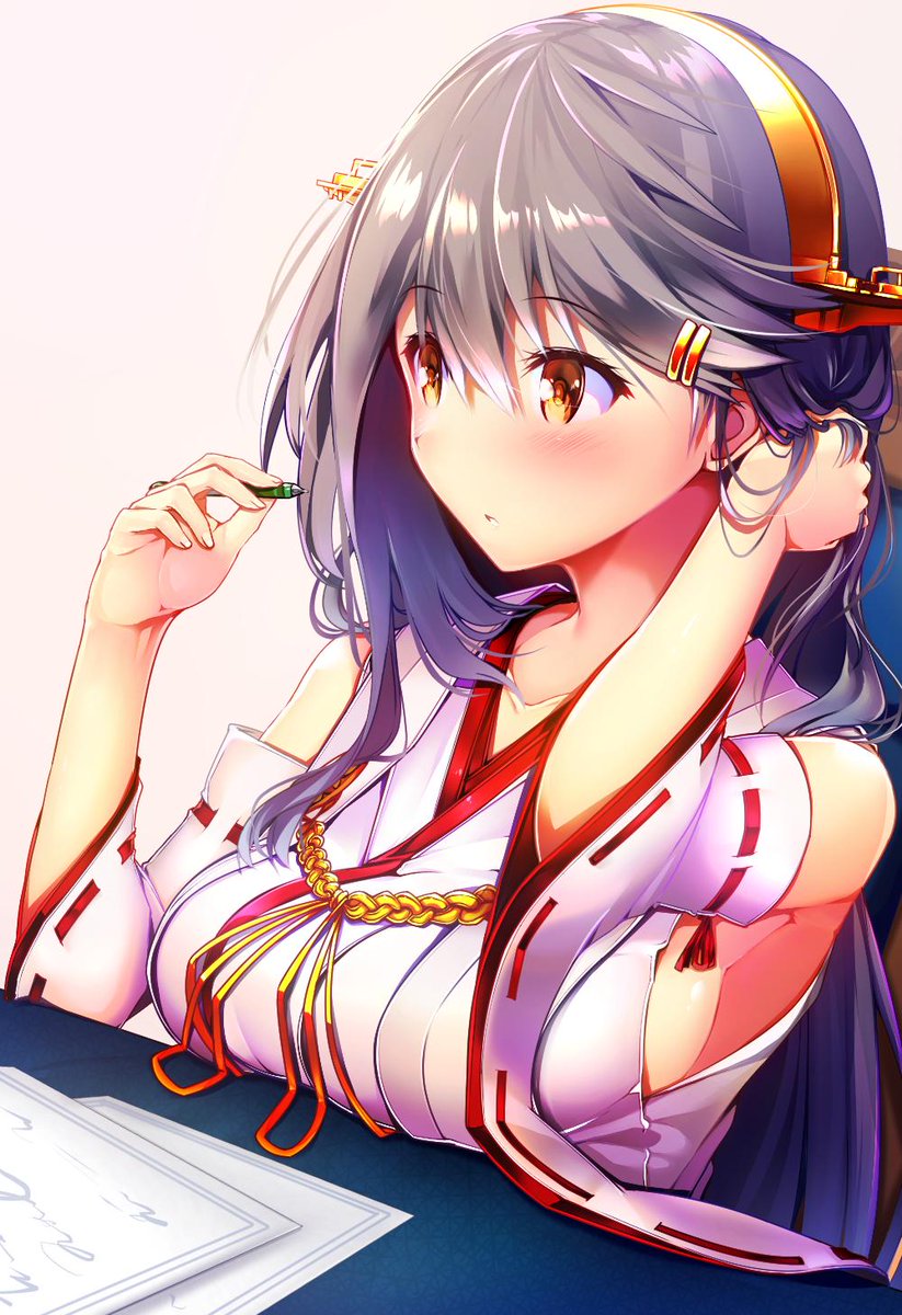 榛名(艦これ) 「榛名ちゃんマジ天使 」|つくねこさん(充電中)のイラスト