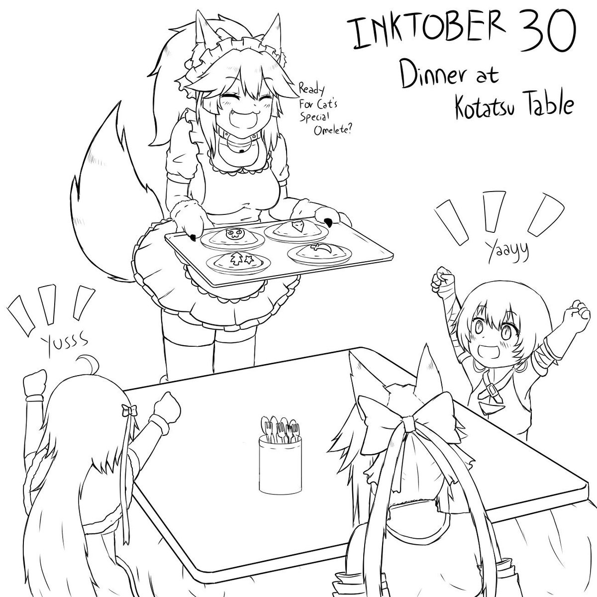 FGO Inktober Day 30: Dinner At Kotatsu Table
#タマモキャット #キャス狐 #ポケモン 