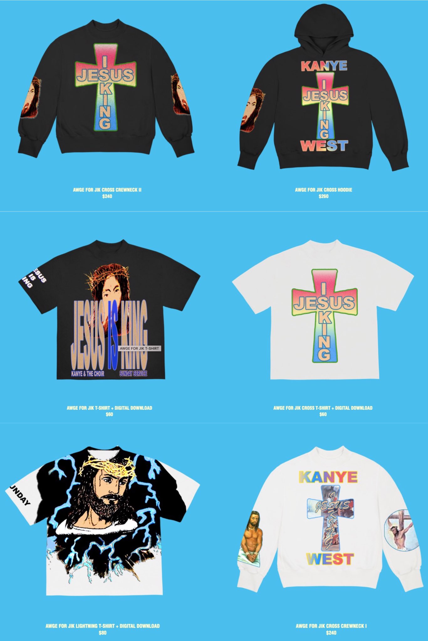 XL】JESUS IS KING Sunday Service awge - スウェット