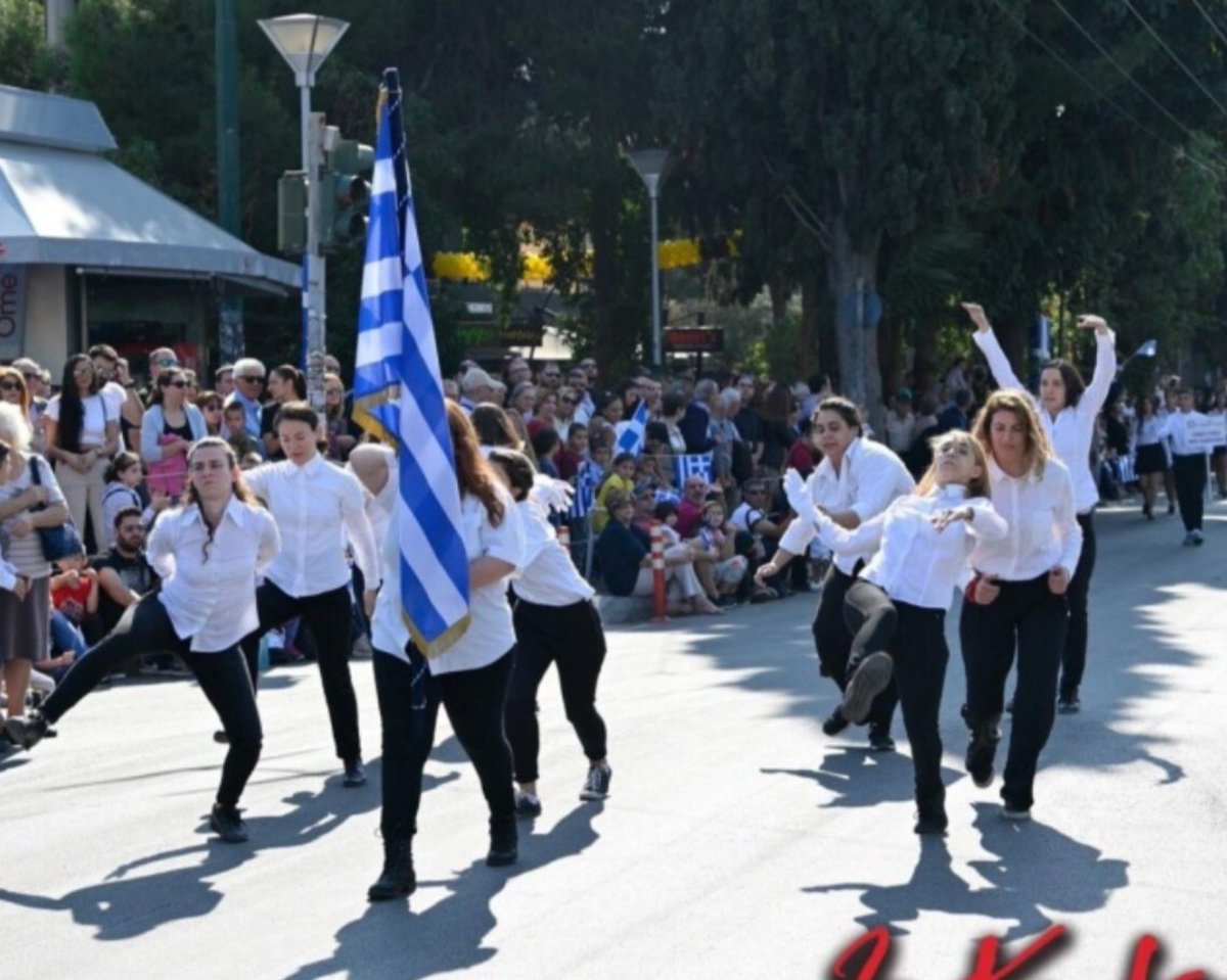kouki_o_skylos's tweet image. hi #JohnCleese, this is the silly walk some students thought of, as a tribute to Monty Python, during the Parade for our national day in Greece. you should see the faces of the priests.