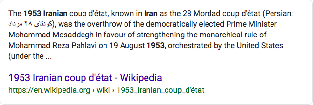 Why was a monarchy installed in Iran in 1953? Soviets were getting the Kurds to resist a monarchy in Iran in 1946 (it didn't exist)