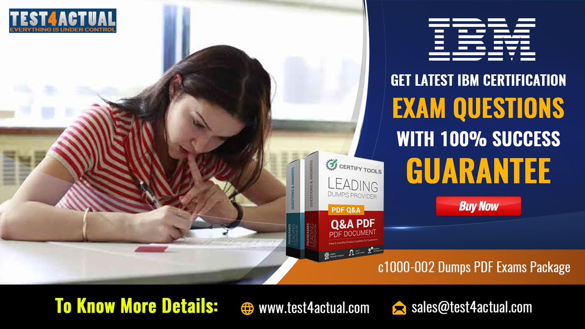 test4actual's tweet photo. #ibmcertificationexamdumps | test4actual
Get Latest IBM Certification Exam Question Answers with 100% Success Guarantee

✔️ Real c1000-002 exam questions
✔️ Provide free support
✔️ Quality and Value
✔️ Easy to learn Q&amp;As
✔️ Instantly Downloadable

https://t.co/o4vNLlHqEG https://t.co/UvL5V2RuPq
