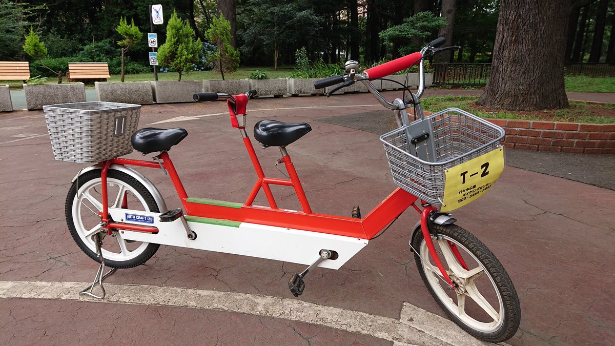 森林 公園 自転車 二 人 乗り