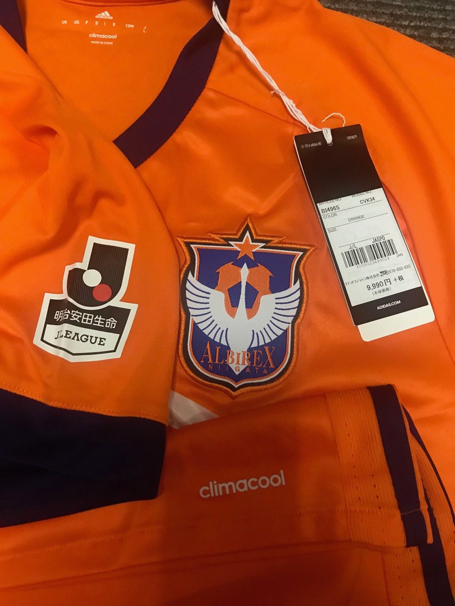 It's Albirex Niigata Day... 3 shirts in 3 sizes. MINT and used. Retail priced and "used" price. Read on.Size L (overseas M, small L-ish) 51-2 cm chest. MINT with tag. Home 2017. Adidas. Climacool. Only $95 with FREE Soccer Magazine 28. Shipping worldwide $16 registered air.