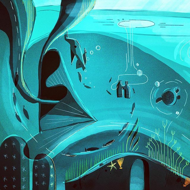AlvinOei's tweet photo. Swoosh.

#wip #artdirection #artwork #art #illustration #process #color #ocean #ipad #procreate #instaart #environmentalgraphics #linework #charleyharper #freelance https://t.co/kQBNMtoA70 https://t.co/aB1wflfTmn