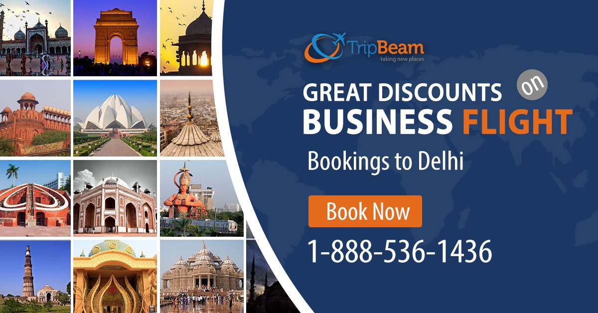 Find great discount with Tripbeam on business-class flights to Delhi, India. Book your flight now or save a great deal on your trip. Visit: bit.ly/2Jwu83u

For more information:
Contact us at: 1-866-235-8886 (Toll-Free).

#flightstodelhi #BusinessClassFlights #BookNow