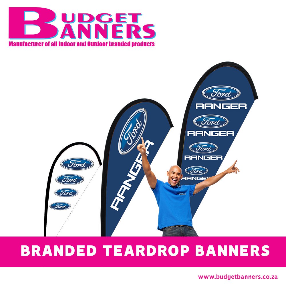 The only thing you’ll be holding onto is your hats with these wind-resistant teardrop banners, perfect for outdoor advertising. Drive the stand into the ground &amp; step back to admire your branded flags in full colour. 

budgetbanners.co.za/product/teardr…