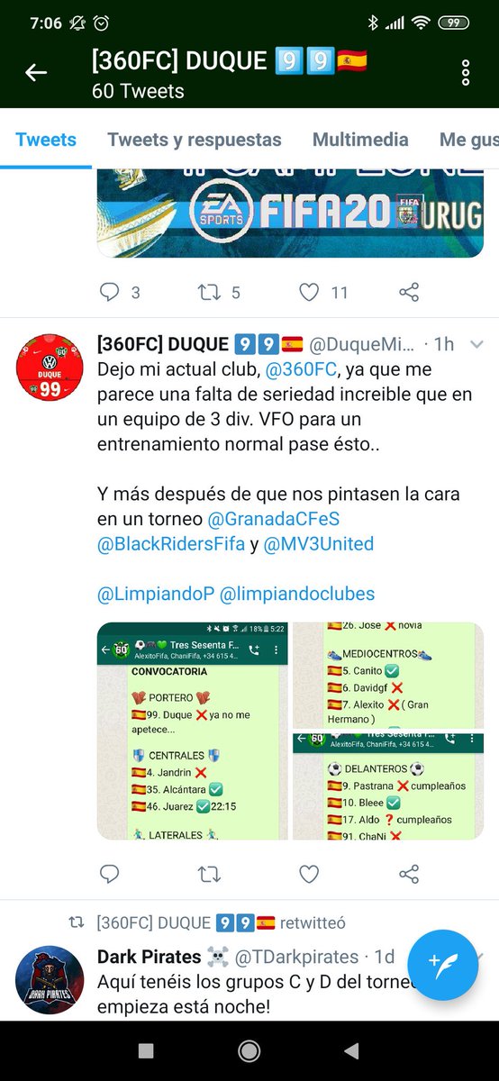 Eres lamentable! Criticar a un club como <a href="/360FC/">Tres Sesenta FC</a> mediante capturas modificadas por ti para intentar ensuciar un club poniendo comentarios que nosotros no ponemos, almenos si lo intentas hazlo bien que el mensaje borrado y tus capturas con la hora te delatan chapuzas!!!