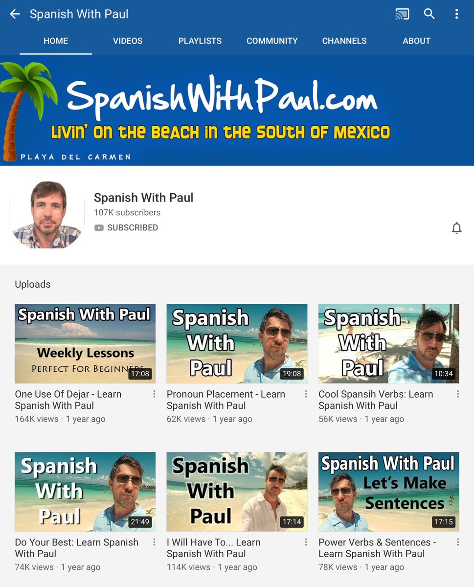 englishplus_th's tweet image. ใครอยากลองเริ่มเรียนภาษาสเปน แต่ไม่อยากเสียเงินลงคอร์ส แนะนำช่องนี้ในยูทูป Spanish With Paul สอนโอเคมากๆ แบบคอร์สสั้นๆ ฝึกให้เอาศัพท์มาจับเป็นประโยคได้ เวิร์คจริง ดีใจมากที่เจอช่องนี้ (เน้นศัพท์ แนะนำแอพ Duolingo / เรียนคู่กันไปก็ได้) #phingxspanish