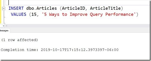 way0utwest's tweet image. Removing SSMS Completion Time–#SQLNewBlogger voiceofthedba.com/2019/10/30/rem…