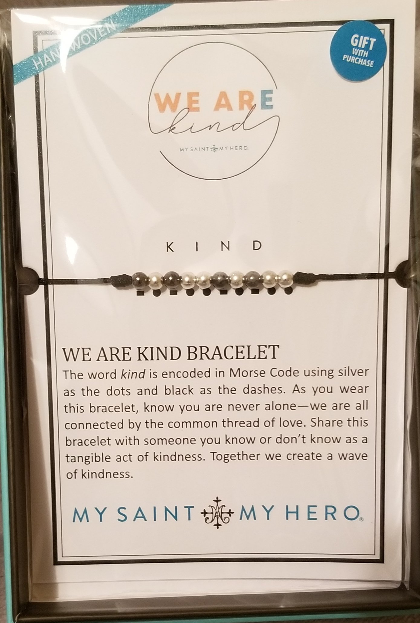 We Are Kind Morse Code Bracelet - My Saint My Hero