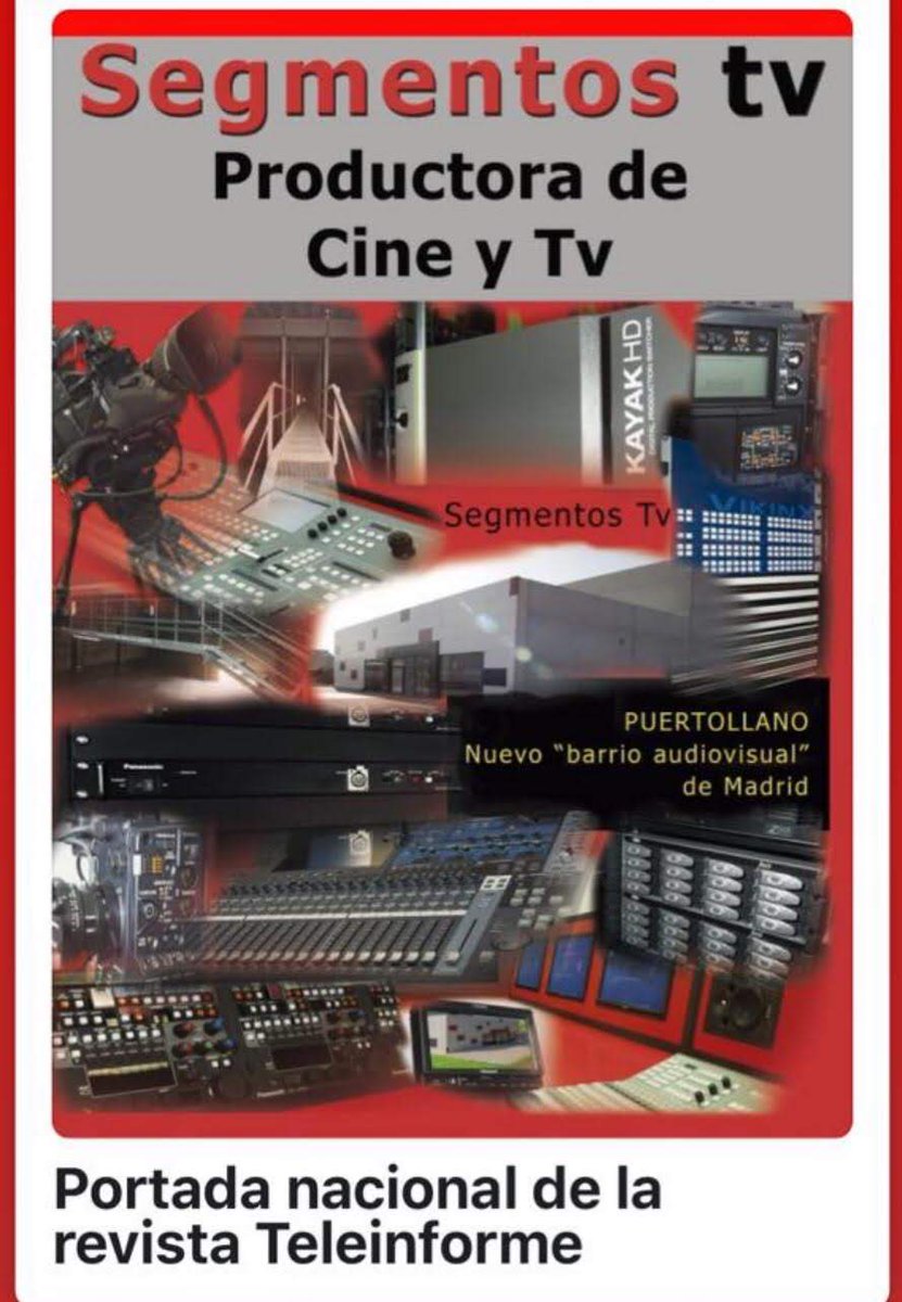 segmentostv's tweet image. Segmentos TV en Puertollano, Ciudad Real.
"El nuevo barrio Audiovisual de Madrid".
#Producción
#tvtime 
#Realización
#EquiposTécnicos
#EquipoProfesional