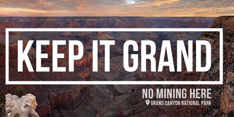 🚨 Trump is threatening our #PublicLands 🚨
 
@HouseDemocrats are voting today to put #PeopleOverPolluters by protecting @GrandCanyonNPS and other public lands from mining and drilling. We can’t let Trump inflict irreparable damage on our public lands.