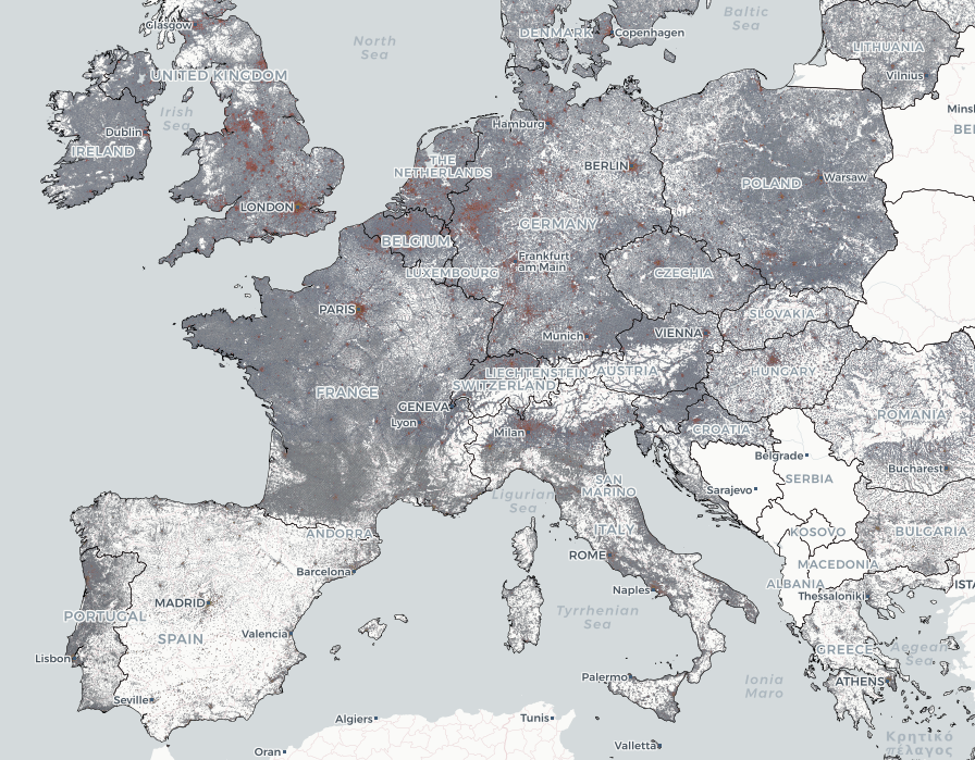 population density map europe