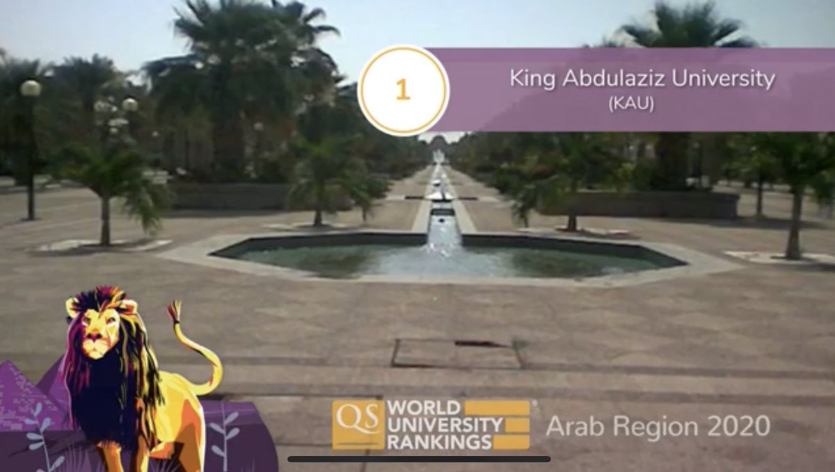 #جامعة_الملك_عبدالعزيز تستمر في صدارة تصنيف الجامعات بالمنطقة العربية حسب التصنيف العالمي البريطاني QS للعام 2020م 

فيديو ترتيب الجامعات بالمنطقة العربية
youtu.be/1yIVErkWqGs