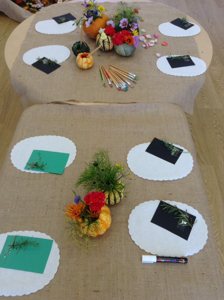 AshbridgeMaxy's tweet photo. We had to find our name tags, which were placed at a pre-booked spot as an invitation to paint. We loved the challenged and were thrilled to have our own special spot to sit. #preschoolclass #ateliersessions #EYMatters @NDNAtalk #autumn #paintingistherapeutic #artistsontwitter https://t.co/1tjPtxxWQx