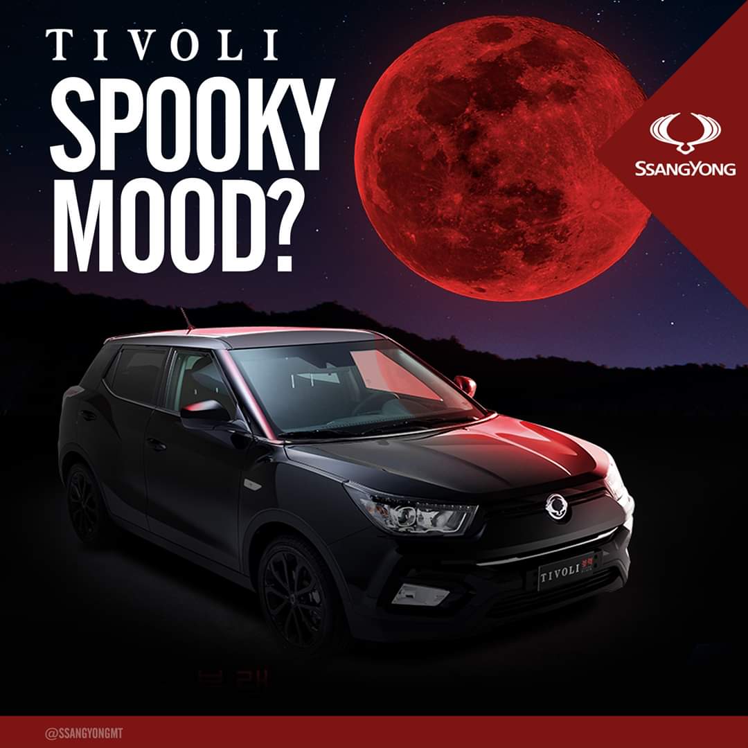 Ready for Halloween? This black Tivoli certainly is! 

Send us a message for more details - or visit us at our showroom in Attard to check it out for yourself.

SsangYong Motors Malta Ltd.
#Famalco | #BuildingBusinesses