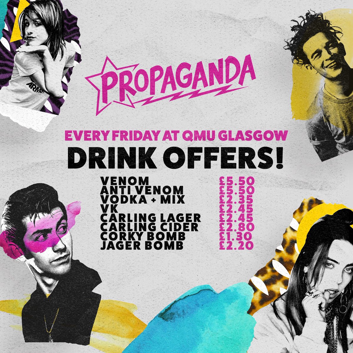 ⚡️ Exciting news ⚡️ 

<a href="/PropagandaGlsg/">Propaganda Glasgow</a>  this Friday is going to be FREE ENTRY for all students before 23:00! It's also open to 03:00 🙌

See you on the dancefloor 💃