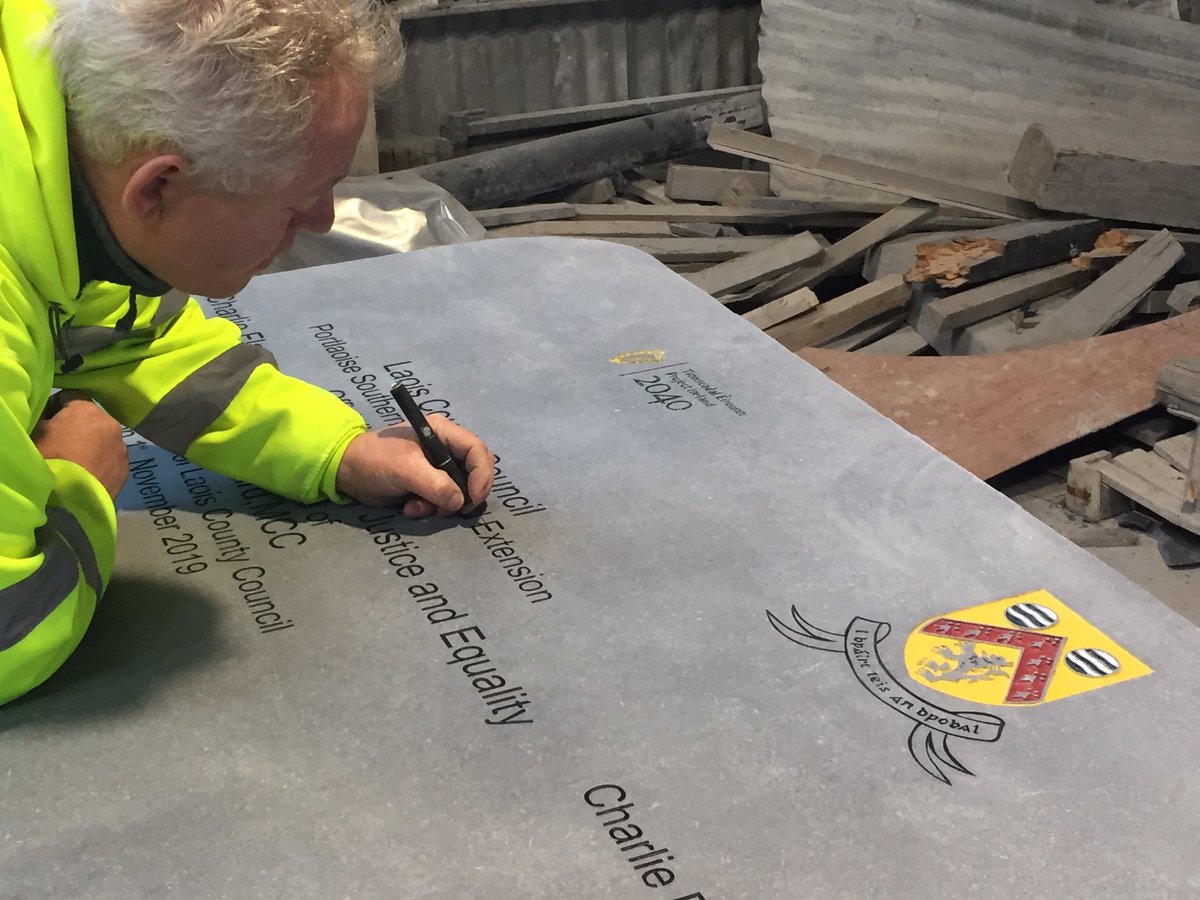 McKeonStone (@mckeonstone) on Twitter photo Get Mulhall adds the finishing touches to a dedication stone for the Portlaoise Southern Ring road extension . Will be opened on Friday 1st November . Should be a big improvement for traffic in the town . <a href="/LaoisCouncil/">Laois County Council</a> Get Mulhall adds the finishing touches to a dedication stone for the Portlaoise Southern Ring road extension . Will be opened on Friday 1st November . Should be a big improvement for traffic in the town . <a href="/LaoisCouncil/">Laois County Council</a>