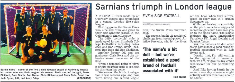 Finally, the lads acknowledged in print for their <a href="/gomammoth/">GO Mammoth</a> title. Up the Fives.