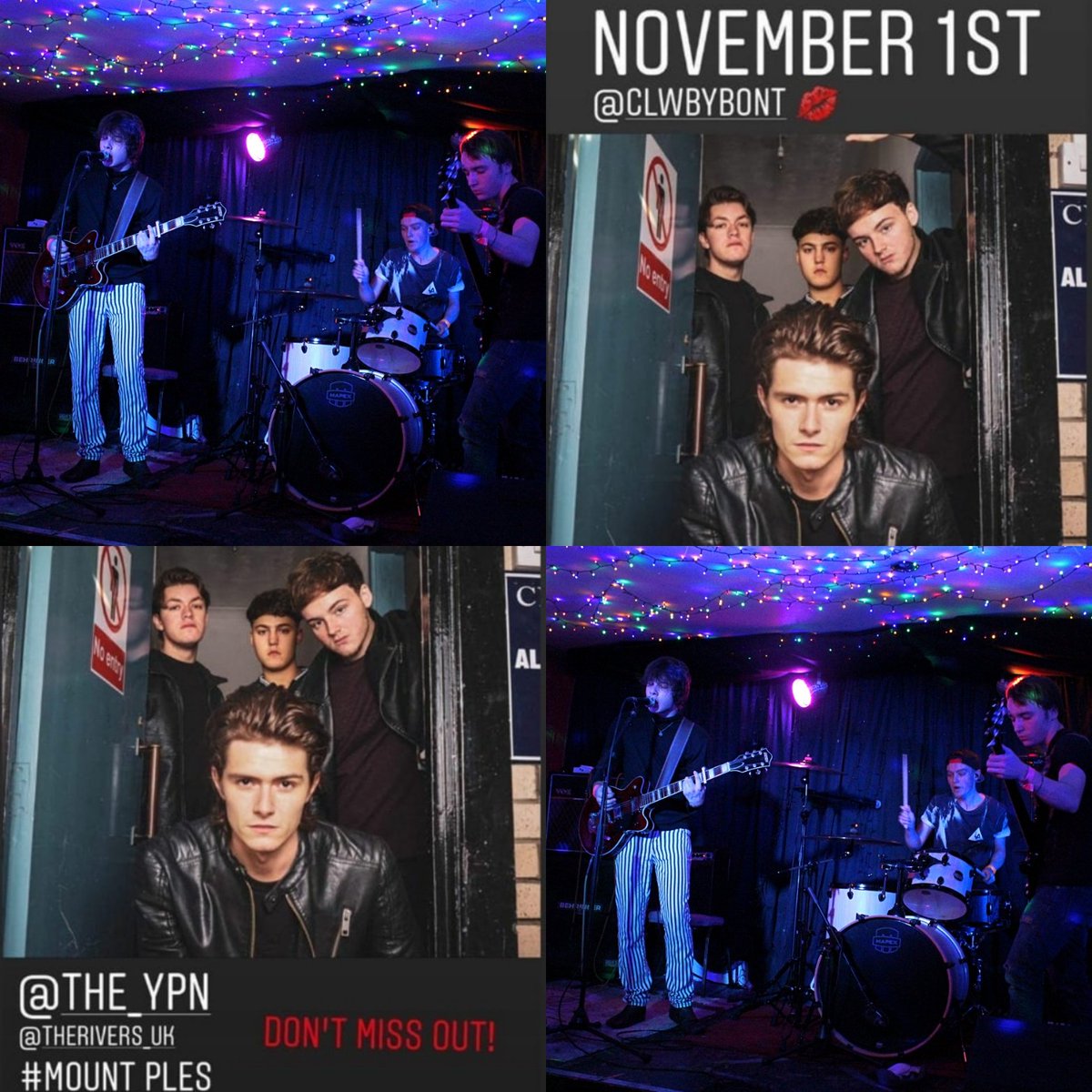 Only two days till Friday the 1st with our Big and spooky gig that will make you want to never stop listening to.
Dont forget it's down <a href="/ClwbYBont/">Clwb Y Bont</a> in Pontypridd go to our Facebook pahe for more details. #TheNow #TheRivers #MountPles #DontMiss