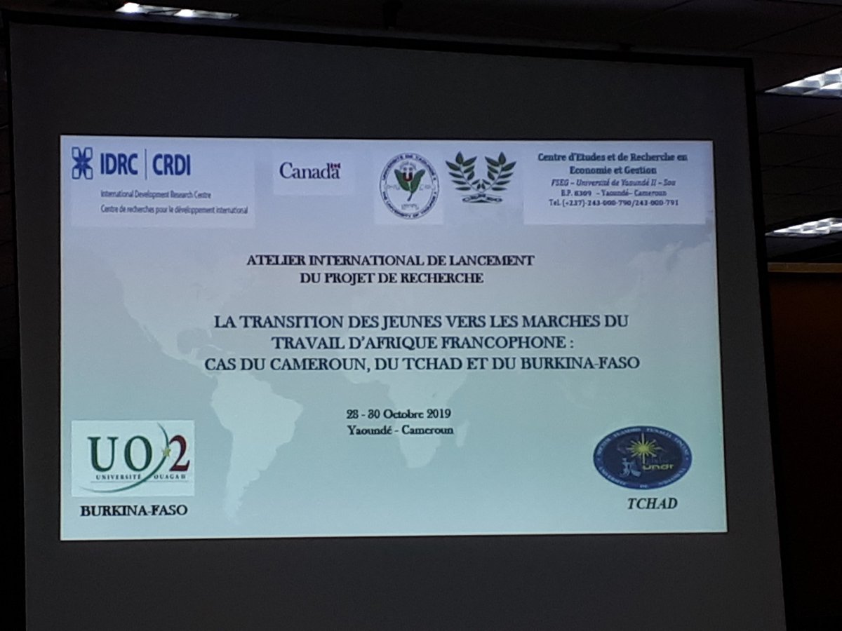 Flaubert (@flaubert_mbieko) on Twitter photo All set for the official launch of new research project on school to work transition in francophone Africa with teams from #Burkina, #Chad and #cameroon with <a href="/IDRC_CRDI/">IDRC | CRDI</a> support <a href="/CanadaCameroon/">Canada in Cameroon</a> <a href="/AkonoZamo/">Christian ZamoAkono</a> @BEDZEME1 All set for the official launch of new research project on school to work transition in francophone Africa with teams from #Burkina, #Chad and #cameroon with <a href="/IDRC_CRDI/">IDRC | CRDI</a> support <a href="/CanadaCameroon/">Canada in Cameroon</a> <a href="/AkonoZamo/">Christian ZamoAkono</a> @BEDZEME1