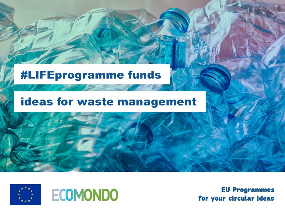 LIFEProgramme's tweet photo. Curious to know what #LIFEprogramme does to tackle waste in 🇪🇺? Come to our sessions and the EU-stand next week at #Ecomondo and learn about #WasteManagement solutions from our #LIFEprojects!
🗓️ 5-8 November
📍 Rimini
More info here ➡️ https://t.co/dJ8awDdnqb

#CircularEconomy https://t.co/9Hd8tun04H