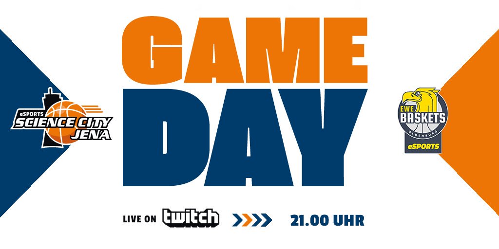 #GAMEDAY! Ab 21.00 Uhr melden wir uns live auf twitch.tv/sciencecityesp… mit der best-of-three Serie gegen @EWE_eBaskets. Nach der knappen Niederlage letzte Woche wollen wir heute unbedingt einen Sieg einfahren! #jenanenverstops (fs)