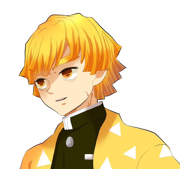 おくらさんがTwitterに投稿した我妻善逸(鬼滅の刃)のイラスト。