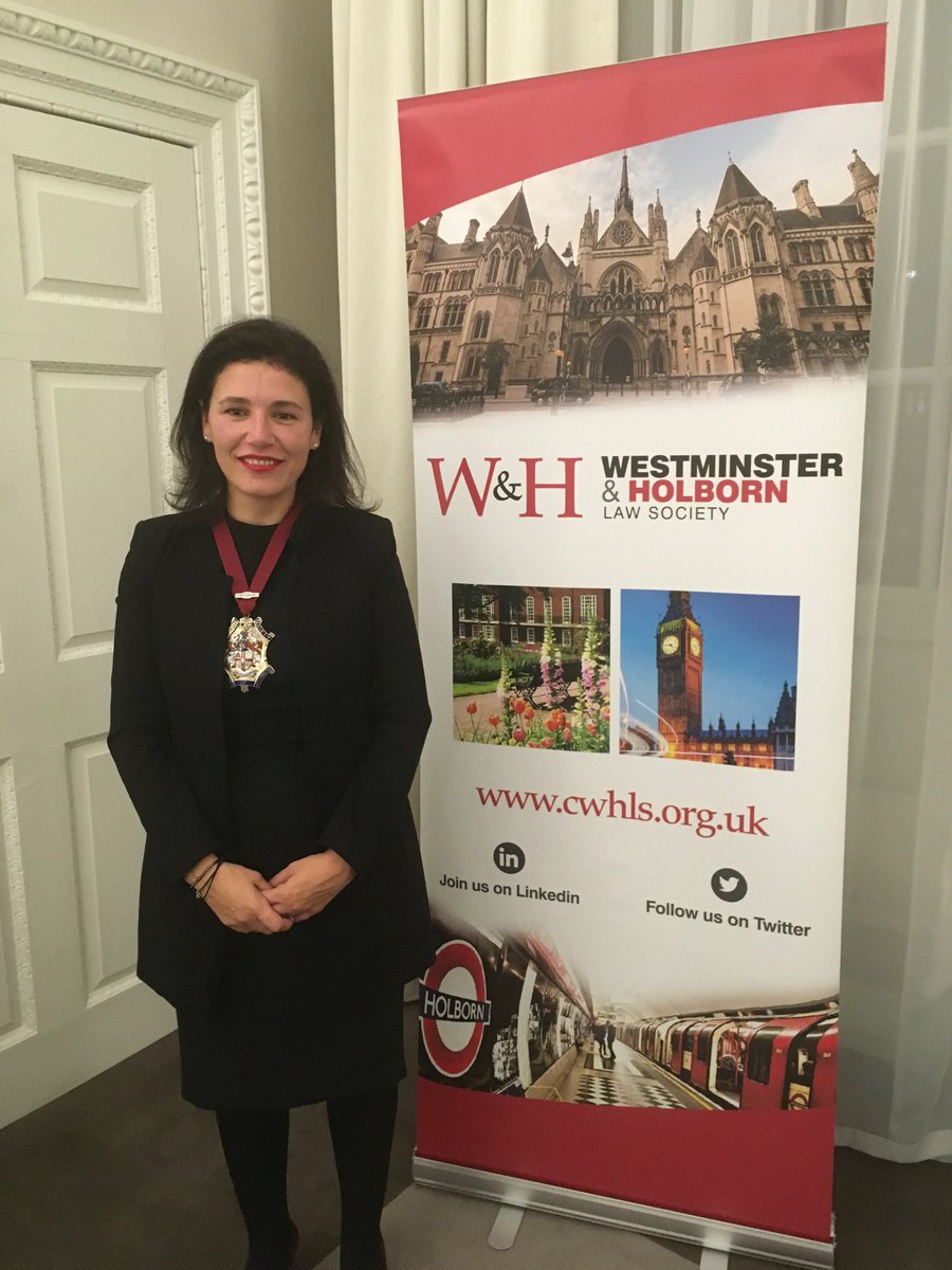 I am honoured to be appointed President of the ⁦<a href="/CWHLawSociety/">Westminster & Holborn Law Society</a>⁩  The first Registered European Lawyer #REL crossed qualified as a solicitor from Spain to have been elected. I am looking forward to working for all our members and to represent the profession this year.