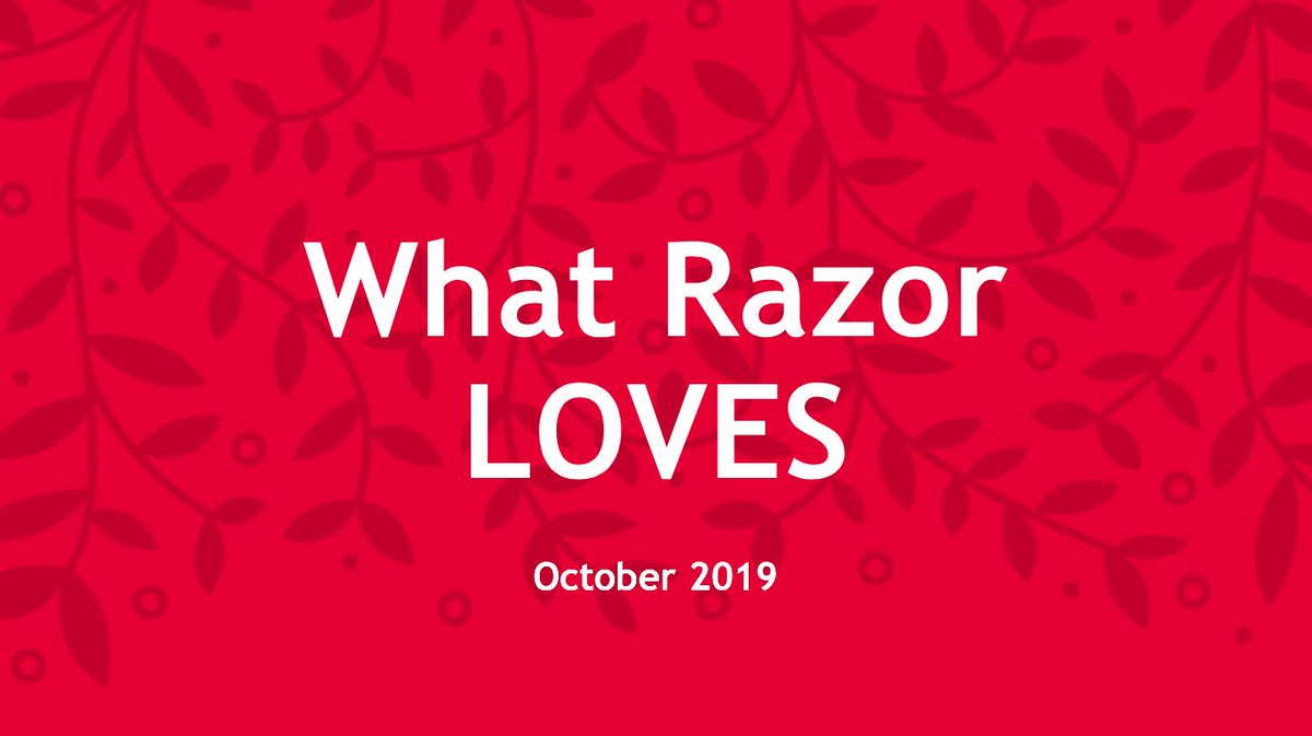 RazorResearch's tweet image. There&apos;s always interesting chatter going on at #RazorHQ. So many different things influence our thinking that we decided to share them with the world each month. Here are our October faves. bit.ly/2NqXcdW

#RazorLOVES #RazorBlog #WeThink #influences #MRX #RazorResearch