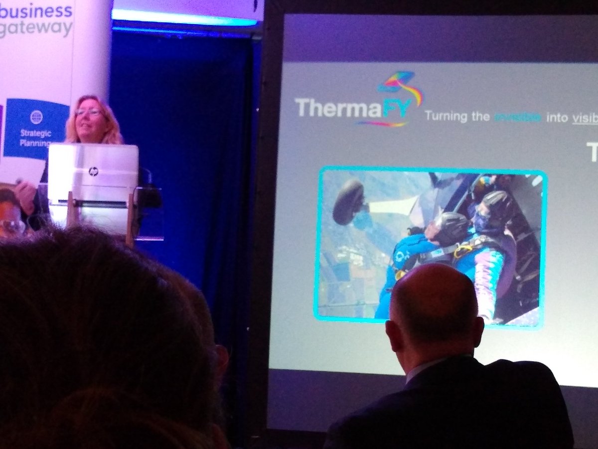 Texthouse's tweet image. Entrepreneurship is like skydiving - Amanda Pickford of ThermaFY #BGBordersConf19