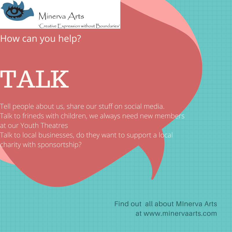 weareMinerva's tweet photo. The third thing that you can do to support us is Talk. This may event be the most important one. So start with a Retweet! @wearechester @ChesterVol @CVSCE @ShitChester @lacheprimary @DashTheatre @Malpas_Cheshire @KingswayNewton @cestrianplayers https://t.co/Hjz8uVHOuT
