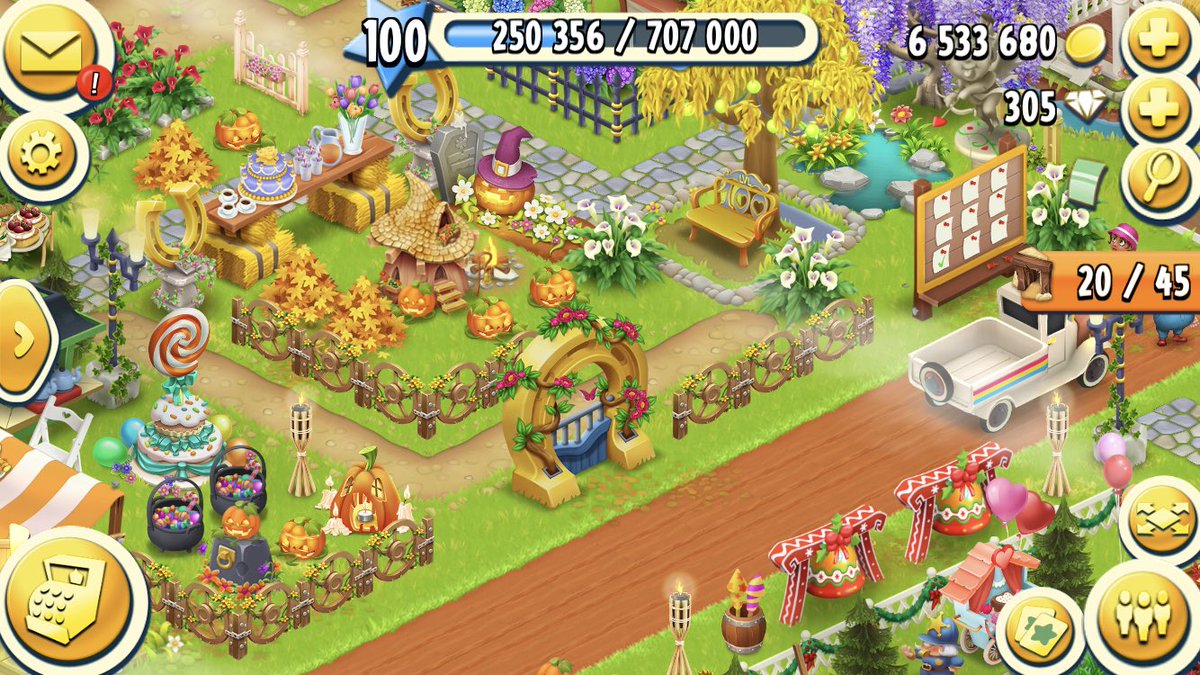 ヘイ デイ公式 ハロウィン のデコレーション 使っていただけておりますでしょうか ローズやアーネストも気になっている様子です ハロウィンテーマの農場のお写真 よければぜひお見せください ヘイデイ