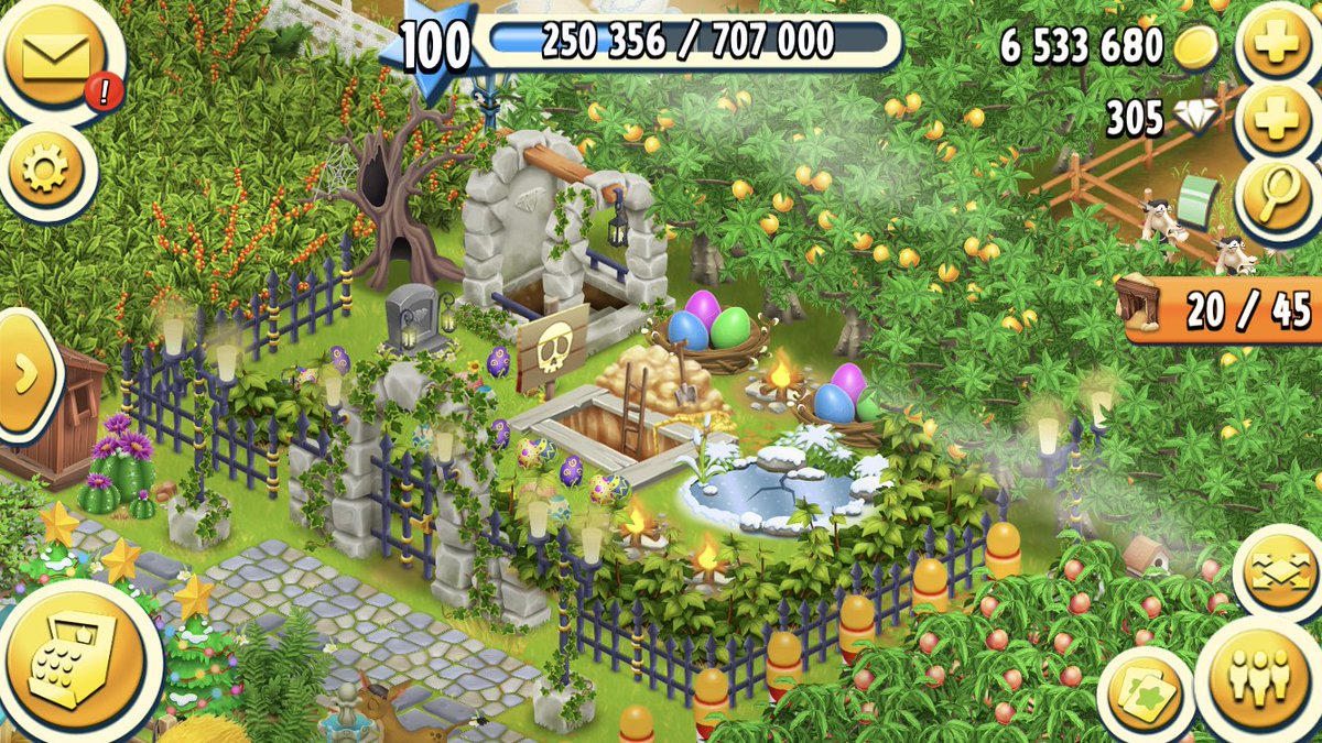 ヘイ デイ公式 ハロウィン のデコレーション 使っていただけておりますでしょうか ローズやアーネストも気になっている様子です ハロウィンテーマの農場のお写真 よければぜひお見せください ヘイデイ