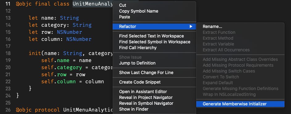 Your daily reminder that Xcode has built-in memberwise initializer generator and it works quite well!