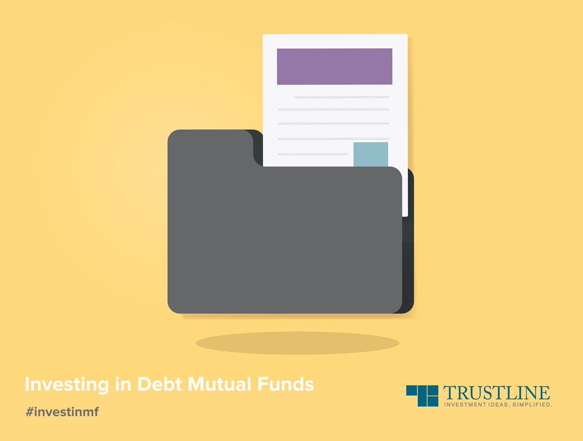 TRUSTLINE_SEC's tweet photo. A Debt Mutual Fund invests in fixed income instruments with less risk and volatility like Government and Corporate Bonds, treasury bills, and commercial paper. #investinmf https://t.co/c67dLoWM9c