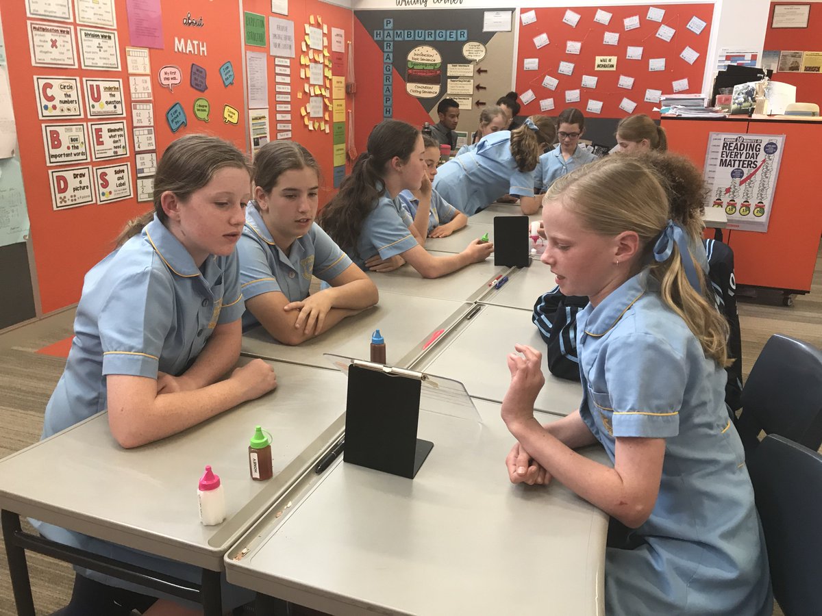 EarthScienceWA's tweet photo. This afternoon we had the pleasure of working with the very curious Year 6 students at Iona Presentation College. The girls had so many wonderful questions on our topic of volcanoes and lava viscosity 🤓🌋#staycurious #eswarocks https://t.co/YRkvUM9PEP