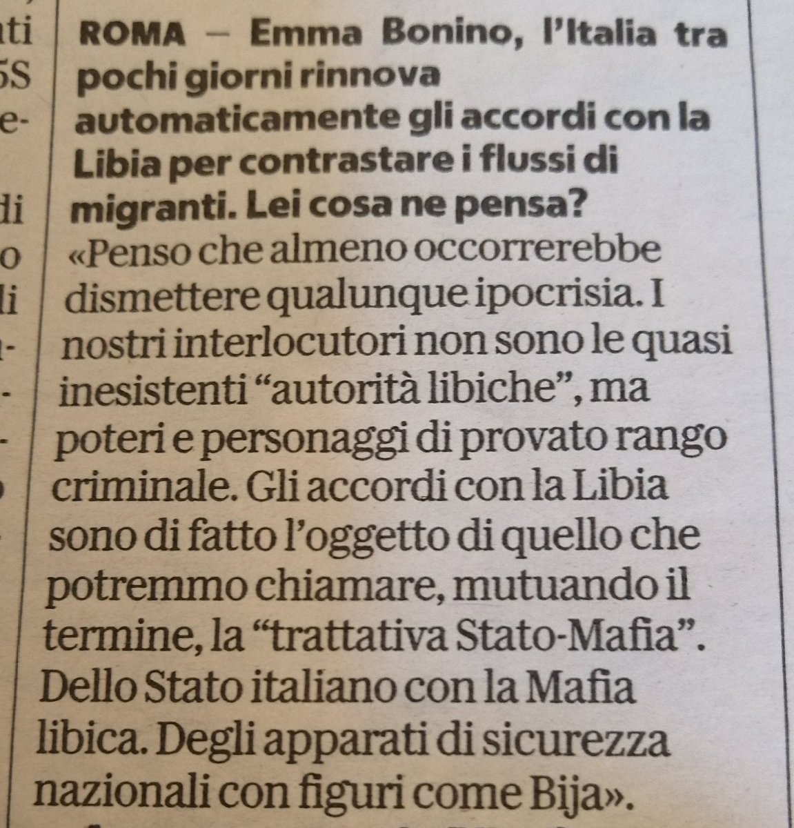 KelleddaMurgia's tweet photo. Scrivo a @nzingaretti: avete tempo fino al 2 novembre per non rinnovare questi accordi. Vogliamo continuare con la linea Minniti o finalmente fate qualcosa di sinistra? #StopAccordiConLaLibia https://t.co/CTLl24WlQw